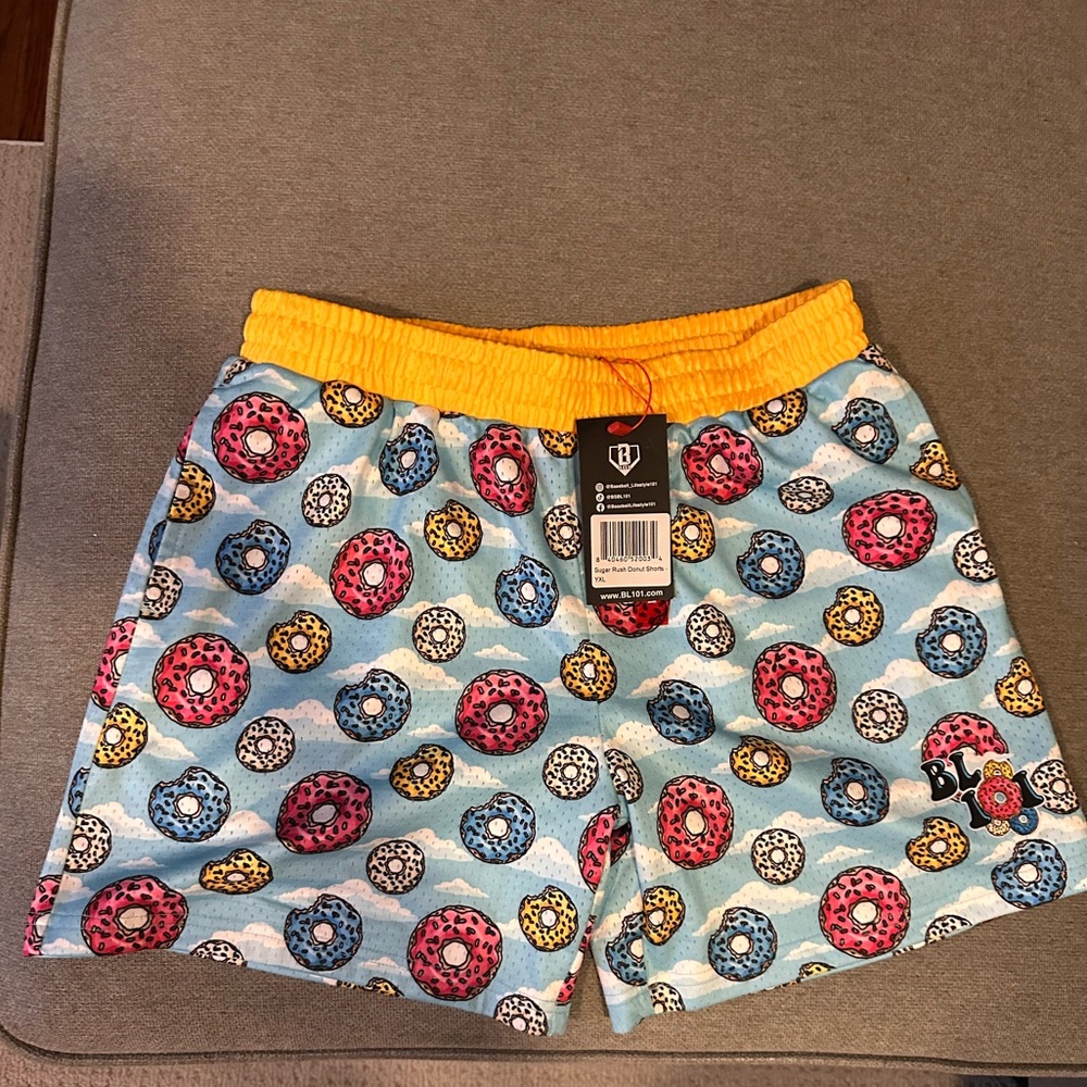 Baseball Lifestyle 101 Sugar Rush Donut Shorts -Youth XL